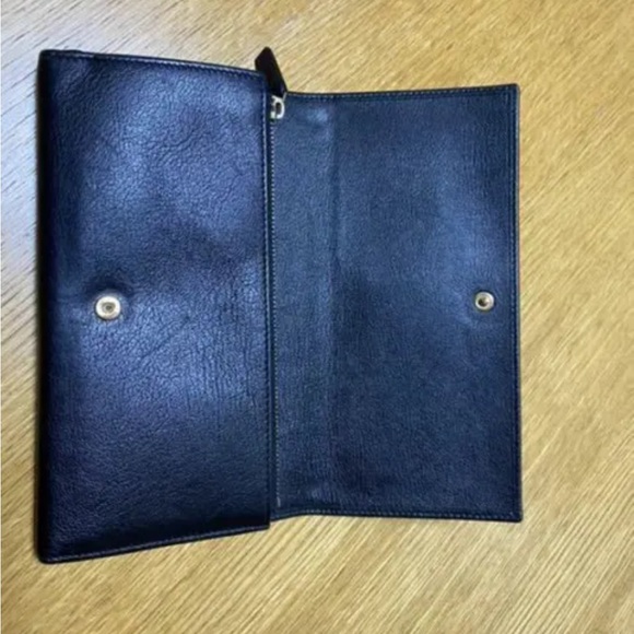 Yves Saint Laurent Black Leather Chain Wallet - Picture 5 of 9